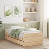  Okvir kreveta s ladicama boja hrasta 90x200 cm | shoptok.hr