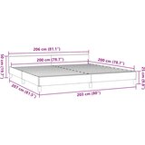  Okvir kreveta s uzglavljem bez madraca plavi 200x200 cm tkanine | Shoptok.si