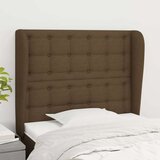  Vzglavje z ušesi temno rjavo 83x23x118/128 cm blago, (20952586) | Shoptok.si