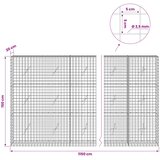  Gabion s žicom debljine 3,5 mm i mrežom 5x5 cm 1150x20x150 cm | shoptok.hr