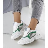 Gemre White and green women's sneakers Florival | Shoptok.si