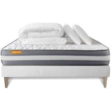 Septnuits Kompletni paket za posteljo - Vzmetnica 140x190 cm + Vzmetni okvir z letvami (v kompletu) + 2 vzglavnika + Prevleka - Memo Plus, (21613754) Cene