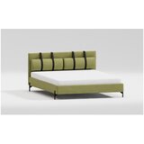 Ropez Svetlo zelena oblazinjena zakonska postelja z letvenim dnom 200x200 cm Tulsa – | Shoptok.si