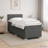  s box springom madracem i LED-om Tamnosiva Jjedan - Tamnosiva Jedina veličina Dizajn s rombovima | shoptok.hr