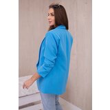 Kesi Włoski Elegant jacket with lapels gray turquoise | Eponuda.ba