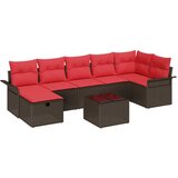  Set sofe s jastukom s pohranom Smeđa i crvena poliratan | shoptok.hr