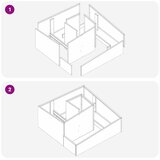  Vrtna saksija Antracit 80 x 80 x 50 cm Čelična vrata | shoptok.hr