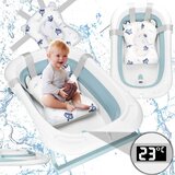  Sklopiva kada s jastukom bijelo-plava | shoptok.hr