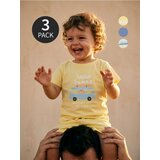 Sinsay Pamučne majice s tiskom vozila 3 pack | shoptok.hr