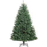 vidaXL Umetno Zložljivo Božično Drevo Zelena 240 cm PVC in kovina | Shoptok.si