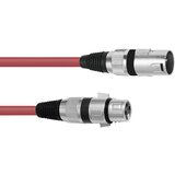 Omnitronic 30220899 XLR priklučni konektor [1x XLR vtič 3-polni - 1x XLR vtičnica 3-polna] 1.00 m rdeča, (20428013) | Shoptok.si