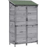 vidaXL Vrtna Šupa s krovom Siva 106 5 x 56 x 176 cm Čvrsto drvo jele - Siva 106 5 x 56 x 176 cm Cijene