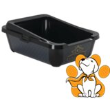 Moderna Hercules Tray+Rim Black 50cm, Otvoreni Toalet Za Mačke cene