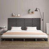  Stensko posteljno vzglavje sivo 206x3x91,5 cm trdna borovina | Shoptok.si
