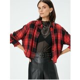 Koton Lumberjack Shirt Crop Buttoned Classic Collar Viscose cene