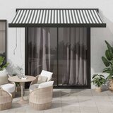vidaXL Zložljiva tenda antracit in bela 3x2,5 m blago in aluminij | Shoptok.si