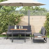 vidaXL Set od 2 Antracit Metal Duljina stola 100 cm Čvrst Cijene