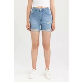 Defacto Mom Fit High waist Cut Ended Trousers Short