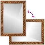  Ogledalo Zidne s ogledalom Smeđa 70 x 50 x 3 cm Stakl | Shoptok.si