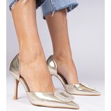 Gemre Golden stilettos adorned with zirconia Coluga | shoptok.hr