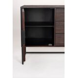 White Label Rjava nizka komoda iz masivnega tika 135x82 cm Webster – | Shoptok.si