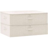 vidaXL Škatla za shranjevanje 2 kosa blago 70x40x18 cm krem, (20709615) | Shoptok.si