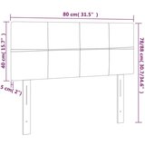  Uzglavlje tamnosivo 80 x 5 x 78/88 cm od tkanine | shoptok.hr