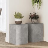 Furnova Stojalo za rastline 2 kosa betonsko sivo 25x25x35 cm inž. les, (21920052) Cene