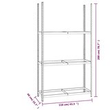  Stalci za gume s 3 razine 4 kom srebrni 110x40x200 cm čelični | shoptok.hr