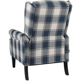 vidaXL Naslanjač modro blago | Shoptok.si