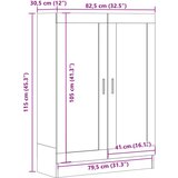 vidaXL Ormarić za knjige boja drva 82,5x30,5x115 od konstruiranog drva | shoptok.hr