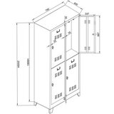 Hanah home ormarić za skladištenje Js1013 light grei | ePonuda.com