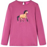  Dječja majica dugih rukava boja maline 104 | shoptok.hr