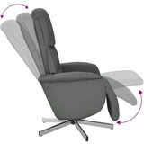 vidaXL Fotelj z oporo za noge temno sivo blago | Shoptok.si