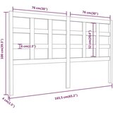  Uzglavlje za krevet bijelo 165 5x4x100 cm od masivne borovine | shoptok.hr