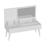 Hanah home Toaletni stolić Riva, 79,4x31x35 cm, Bijela | Eponuda.ba