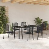  Vrtni set za objed 7 kom. Crna Čelik s prahom premazan | shoptok.hr