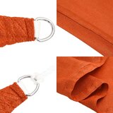 Senčno jadro 160 g/m² kvadratno oranžno 4x4 m HDPE | Shoptok.si