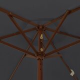  Vrtni suncobran s drvenim stupom crni 196 x 231 cm | Eponuda.ba