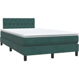 Box spring postelja z vzmetnico temno zelena 120x210 cm žamet, (22011208) | Shoptok.si