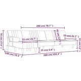  Kutna garnitura na razvlačenje tamnosiva 260x140x70 cm baršun | shoptok.hr