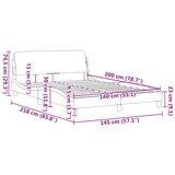  Okvir za krevet Dover smeđi 140x200 cm od umjetne kože | shoptok.hr