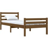  Posteljni okvir medeno rjav iz trdnega lesa 100x200 cm, (20643914) | Shoptok.si