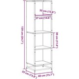 vidaXL Knjižna omara črna 40x35x139 cm iverna plošča | Shoptok.si