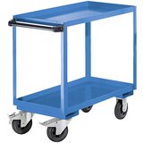 eurokraft pro pomožni montažni voziček, 2 nivoja, nosilnost 250 kg, nakladalna površina dxš 900 x 500 mm, svetlo modra | Shoptok.si