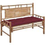  The Living Store Vrtna klop z blazino 120 cm bambus - Vrtna Klop, (21468060) | Shoptok.si