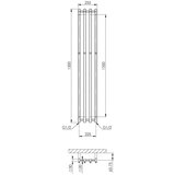  p.m.h. PX2C/4 - kupatilski peškarnik pluto x 350W 150 cm sjajni hrom | Eponuda.com
