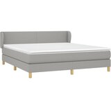 Krevet s oprugama i madracem svjetlosivi 180x200 cm od tkanine | Eponuda.com