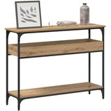  Konzolna stolica s policom hrast artisan 100 x 29 x 75 cm | shoptok.hr