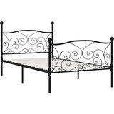 Maison Chic Posteljni okvir - Enojna postelja - Postelja za odrasle z letvenim dnom črn kovinski 100x200 cm-J9249, (21768074) | Shoptok.si